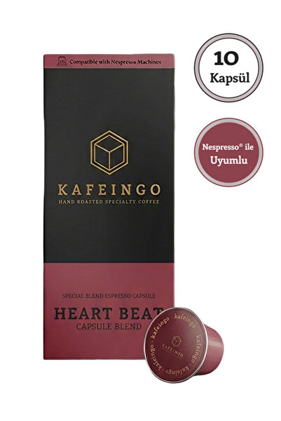 Kafeingo Heart Beat Kapsül Kahve 10 Adet (Nespresso Uyumlu)