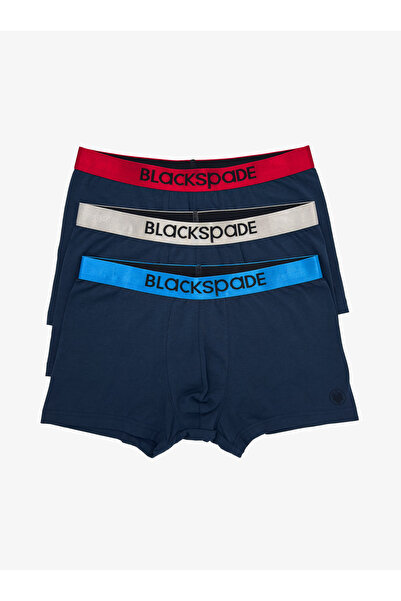 Blackspade Erkek Boxer 3lü Paket Modern Basics 9470 - Mavi