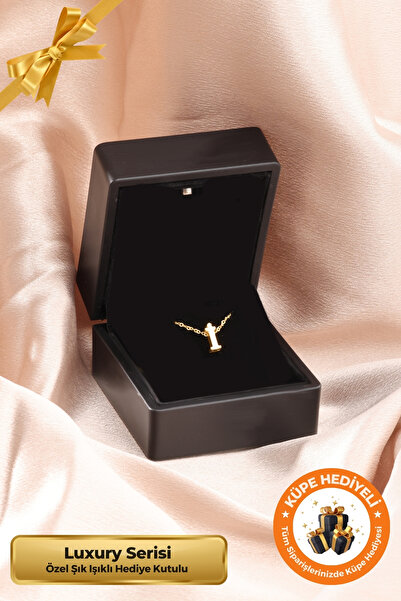 Lucente Jewellery Işıklı Hediye Kutulu İ Harfi 925 Ayar Gümüş Kaplama Sevgili...