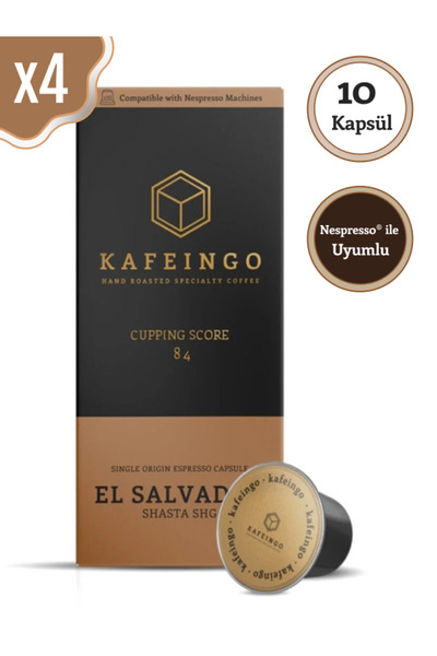Kafeingo El Salvador Shasta Shg Kapsül Kahve 40 Adet (Nespresso Uyumlu)