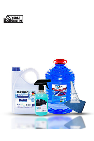 CEM CAR CARE Ultra Kışlık Oto Bakım Seti 5 Parça Mikro Fiber Bez Hediye