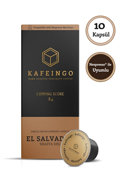 Kafeingo El Salvador Shasta Kapsül Kahve 10 Adet (Nespresso Uyumlu)