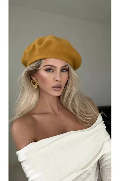 Goldmine Pictor francez Australia Beretă din pâslă de lână Muștar