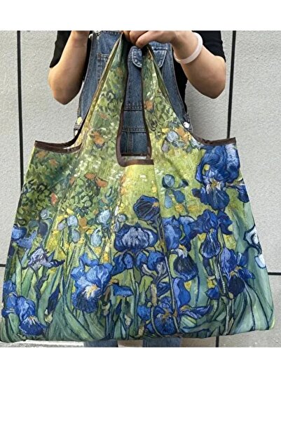 TATA CRAFT Katlanır Çanta Büyük Boy Polyester Alışveriş Çantası Yıkanabilir K...