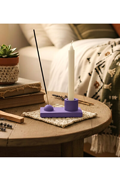 waimai Çift Fonksiyonlu Alçı Dekor – Mumluk & Tütsülük | El Yapımı | Şamdan M...