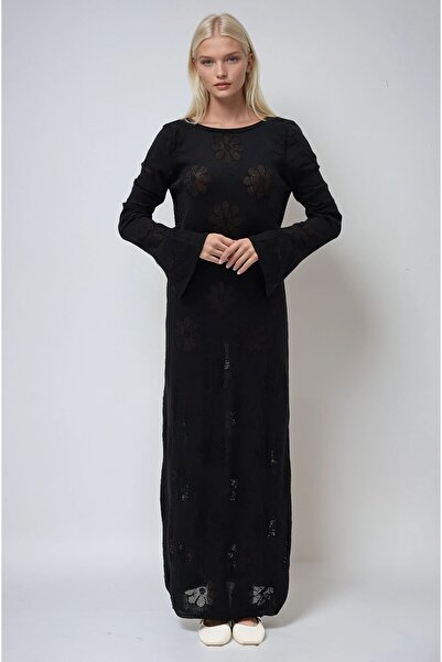 THE VOLER Black Belen Floral Patterned Maxi Dress 2793