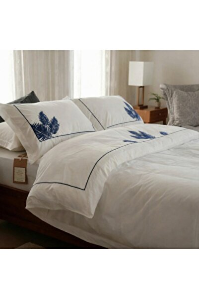 KRC HOME Calista Premium 100% Cotton Embroidered Double Duvet Cover Set