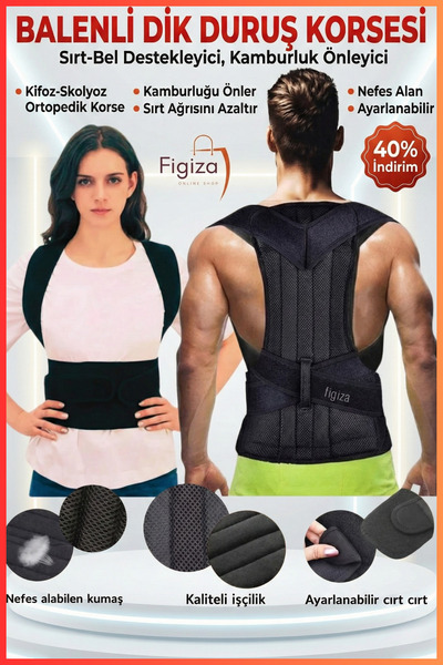 figiza Orthopedic Corset - Upright Posture with Underwire, Back-Waist Support...