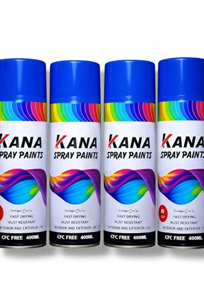 KANA 4-in-1 Professional Spray Paint (4 x 400 ml) - Multi-surface, Fast-drying, Waterproof