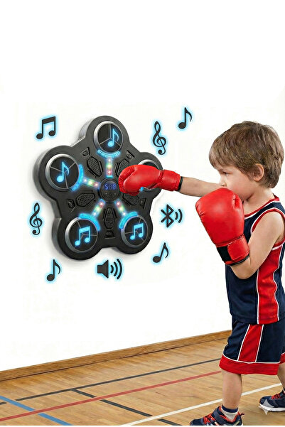 REZZOSS آلة ملاكمة موسيقية متعددة الوظائف مثبتة على الحائط مع أضواء LED وبلوتوث