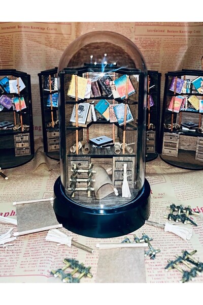 Home Ahşap Minyatür Kitaplık 12x20 cm