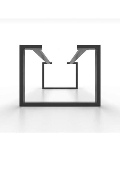 A&N DEKOR Picior de masă din metal / 6 persoane / Negru / 150x70x70(h)