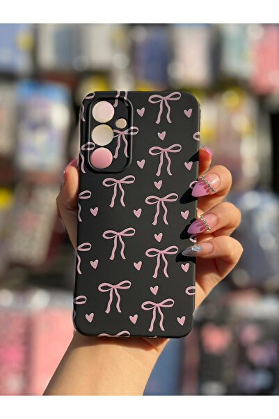 CaseKİdükkan حافظة هاتف من السيليكون مع طبقة داخلية مخملية ونمط إطلاق متوافق مع هاتف Samsung Galaxy A34