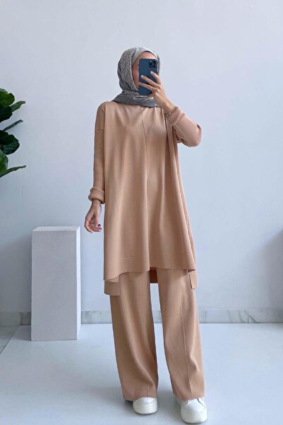 Ka Hijab طقم حجاب ميرسيريزد - قهوة حليب