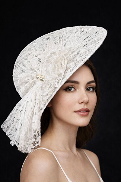 lady lina design Noble Lady Nikah Vualet Şapka Gelin Saç Aksesuarı