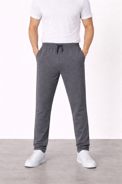 Butik Мъжки панталон с прав крак - джоб с цип - без гънки, от еластична висок...