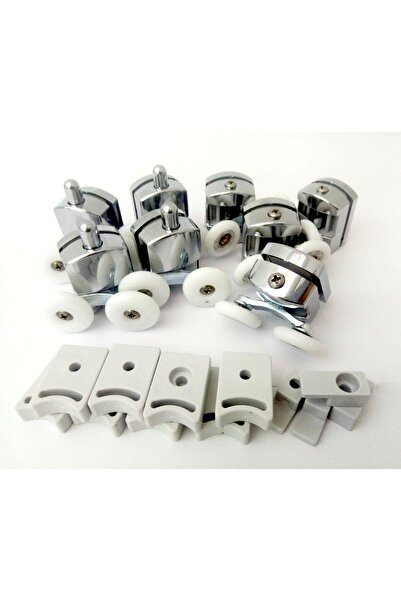 Genel Markalar Sürgülü Plastik Duşakabin Tekerleği Rulman Set - 8 Parça 22 mm