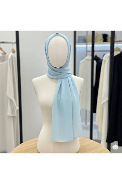 karanfil Tesettür Women's Baby Blue Chiffon Shawl