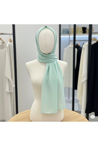 karanfil شال نسائي من الشيفون باللون الأخضر المائي من تيستور