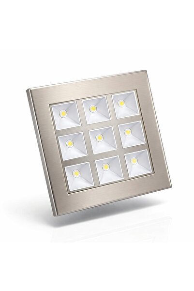 Genel Markalar 9 Watt Kare Led Spot Beyaz Işık Saten kasa Yüksek Kalite