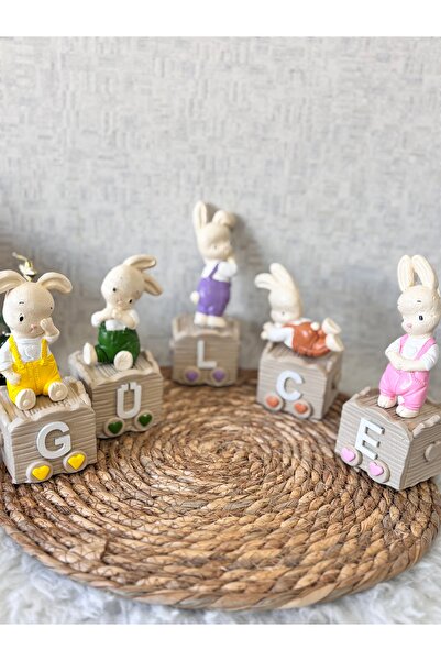 Miranın Hobileri Tavşanlı Bebekler Için Küp Isimlik ( 1 Harf Fiyatıdır) Açıkl...