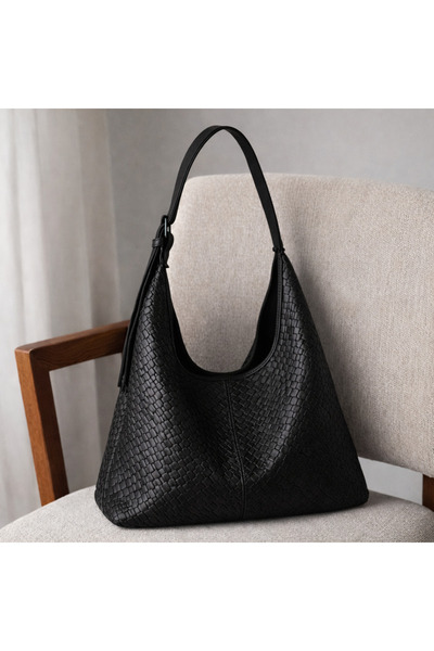 DENSİLA Geantă de umăr de damă cu model negru