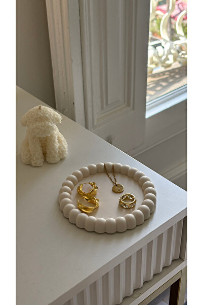 Mios Home Modern Dekoratif Takı Yüzük Sunum Tepsisi-Sunumluk-Dekorasyon