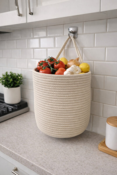 ÖRGÜM Basket Decorative Multi-Purpose Organizer 23X20 cm