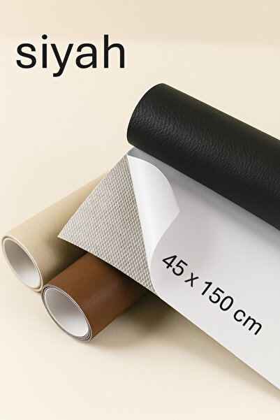 SERDAX Extra Yapışkanlı Suni Deri - siyah 45x150 cm