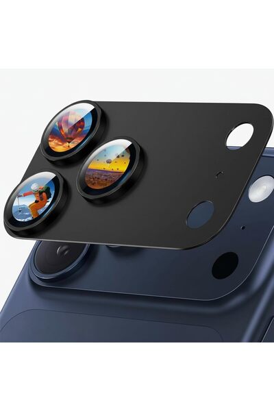 Deppo Trend iPhone 17 Pro Uyumlu Kamera Koruyucu Lens Metal Temperli Cam Kame...