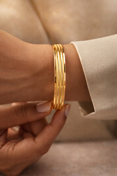 Çgk Çiğdem Gürel Kuyumculuk 8K Altın Trabzon Hasır Bilezik – Kadın, Parlak Sade Hediyelik Model