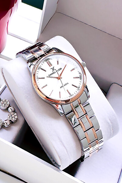 Daniel Klein Original Women Wristwatch 3 Atm Water Resistant Silver Rose Steel Band Gift Bracelet Dkby2010C8