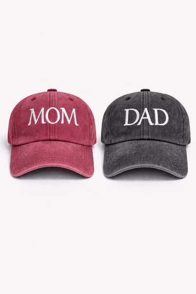 CAP BROS DAD & MOM Nakışlı Eskitme Şapka Kep