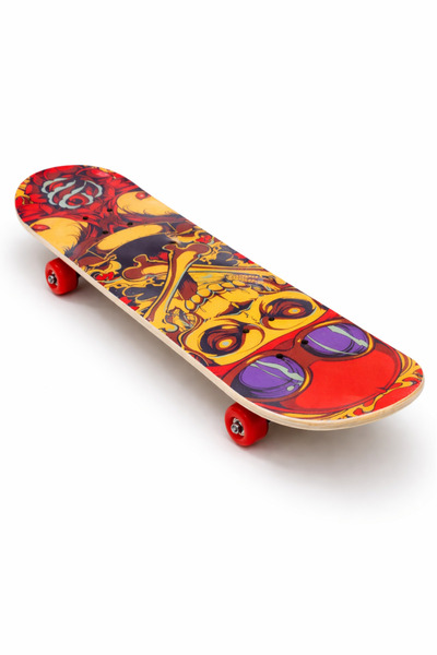 Furkan Toys Üstü Zımparalı Ahşap Kaykay 80cm Silikon Tekerli (10 yaş ve üzeri)