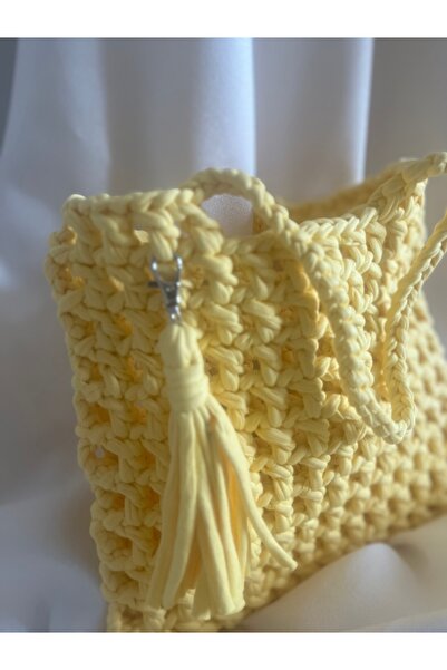 İhtiyacımVar Knitted Patterned Shoulder and Beach Bag