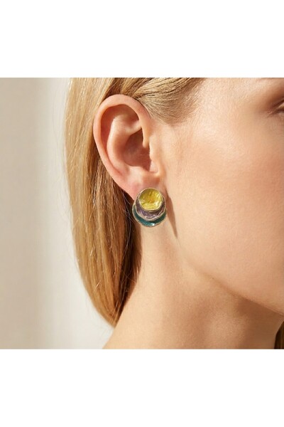 Candy Yuvarlak Renkli  Küpe