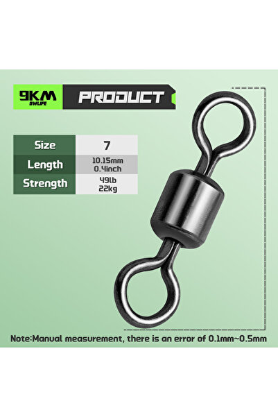 Choice مقاس 7 9KM 25 قطعة دوارة لصيد الأسماك دوارات صيد الأسماك دوارات المياه...