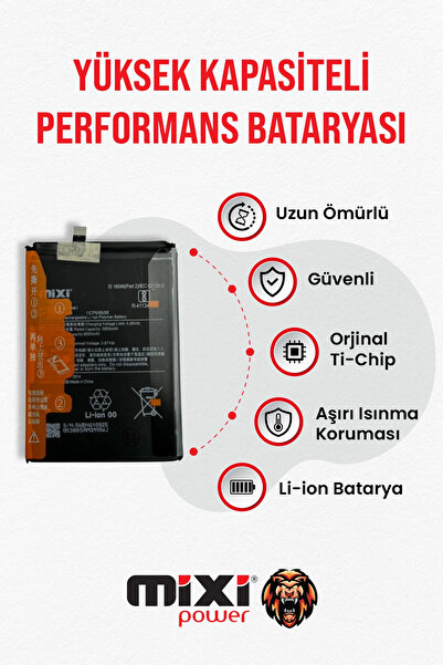 mixipower Xiaomi Poco X3 NFC Uyumlu Tam Kapasite Batarya TR Garantili