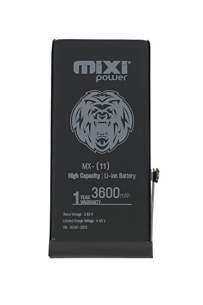 mixipower iPhone 11 Uyumlu Yüksek Kapasiteli Batarya, Pil Sağlığı Yüzdesi Gös...