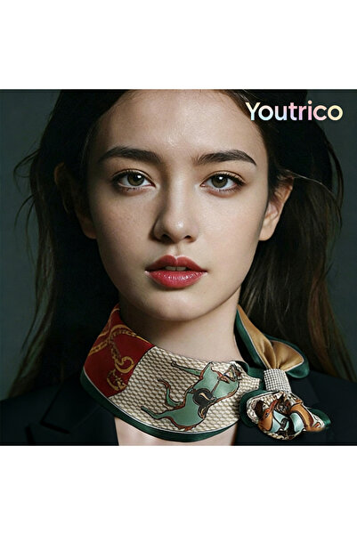 Youtrico وشاح مزدوج الجوانب، مصنوع من خيوط عاكسة، ثقوب وشاح مرصعة بأحجار الرا...