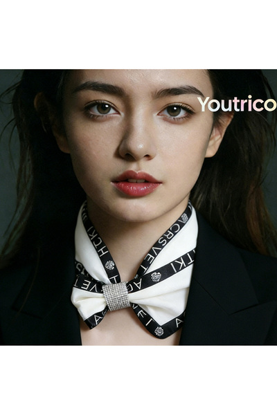 Youtrico وشاح مزدوج الجوانب، مصنوع من خيوط عاكسة، ثقوب وشاح مرصعة بأحجار الرا...