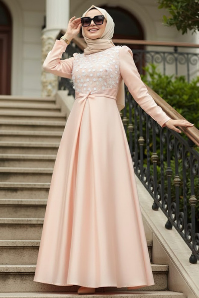 Neva Style Тафта Пудра Тесеттур Вечірня сукня 3755PD