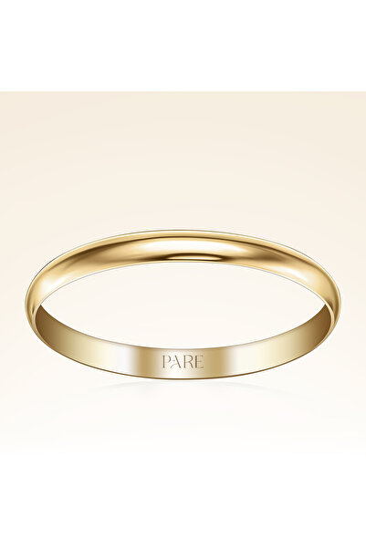 Pare Pırlanta Klasik İnce Bombeli 2 mm Erkek Alyans