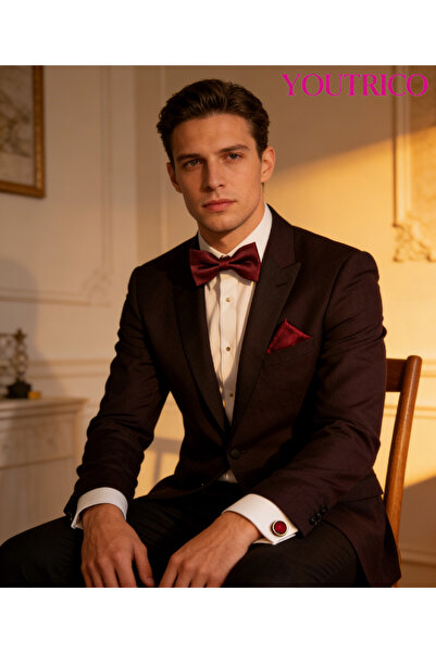 Youtrico Suit Bow Tie Handkerchief Cufflink-Premium Handmade 3-Piece