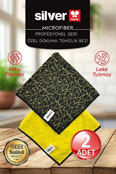 SİLVER HOME Mikrofiber Profesyonel Seri Özel Dokuma Sık Dokulu Süper Emici Te...