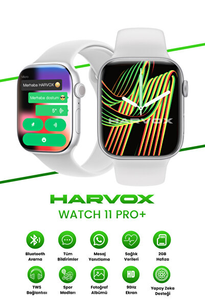 HARVOX Watch 11 Pro+ Akıllı Saat Iphone Ve Android Tüm Telefonlara Uyumlu