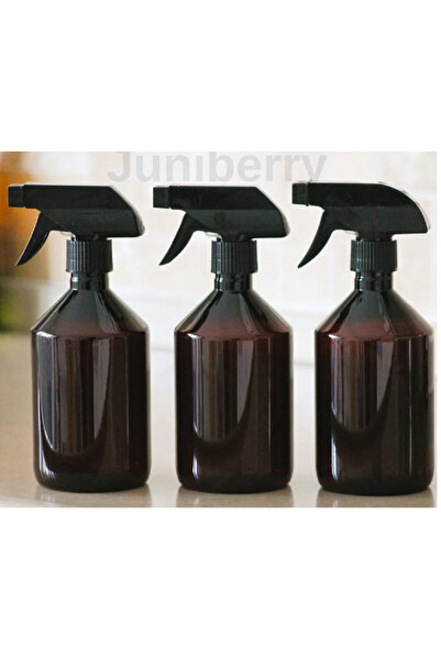 Genel Markalar 3 Adet Amber Kahverengi Boş Plastik Sprey Şişe Banyo ve Mutfak...