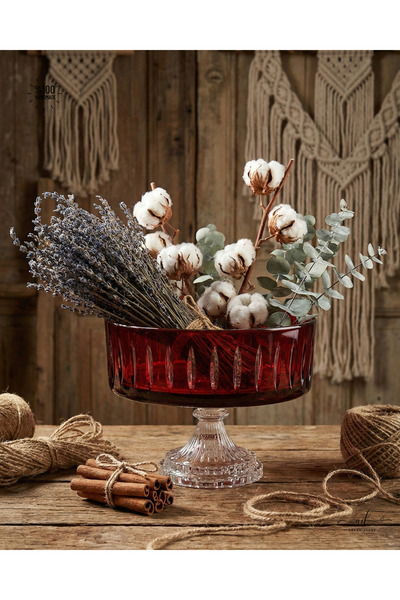 Akden Kristal KRİSTAL KESME DEKOR EL İŞÇİLİĞİ RENKLİ CAM KASE