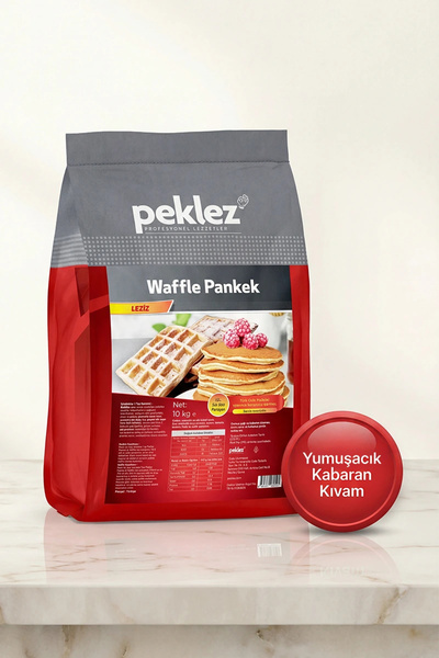PEKLEZ Waffle & Pankek Toz Karışımı 3 kg - Hazır Waffle ve Pankek Harcı