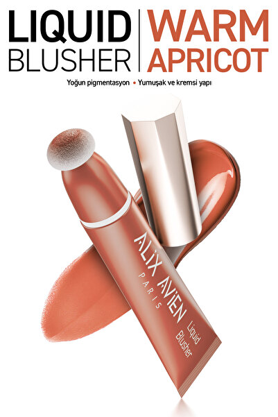 Alix Avien Yoğun Pigmentli E Vitaminli Mat Bitişli Kremsi Likit Allık - Liqui...